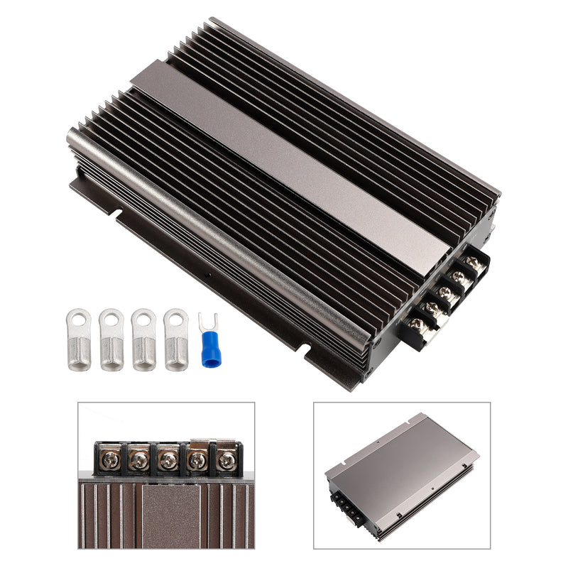 Convertidor de fuente de alimentación para automóvil de CC a CC de 12 V a 28 V y 20 A, regulador y cargable.