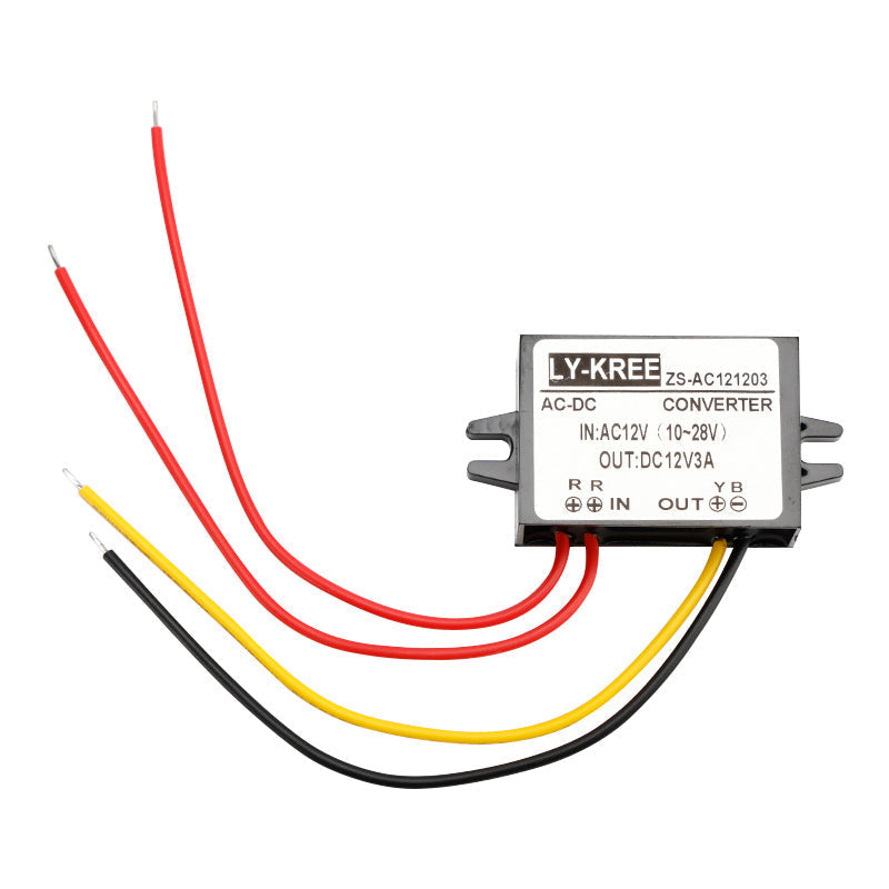 Convertidor reductor de CA-CC de 10-28 V a CC de 12 V y 3 A. Módulo de fuente de alimentación reductora.