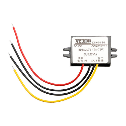 Convertisseur DC-DC étanche 60 V abaisseur à 12 V, module d'alimentation pour voiture 1 A