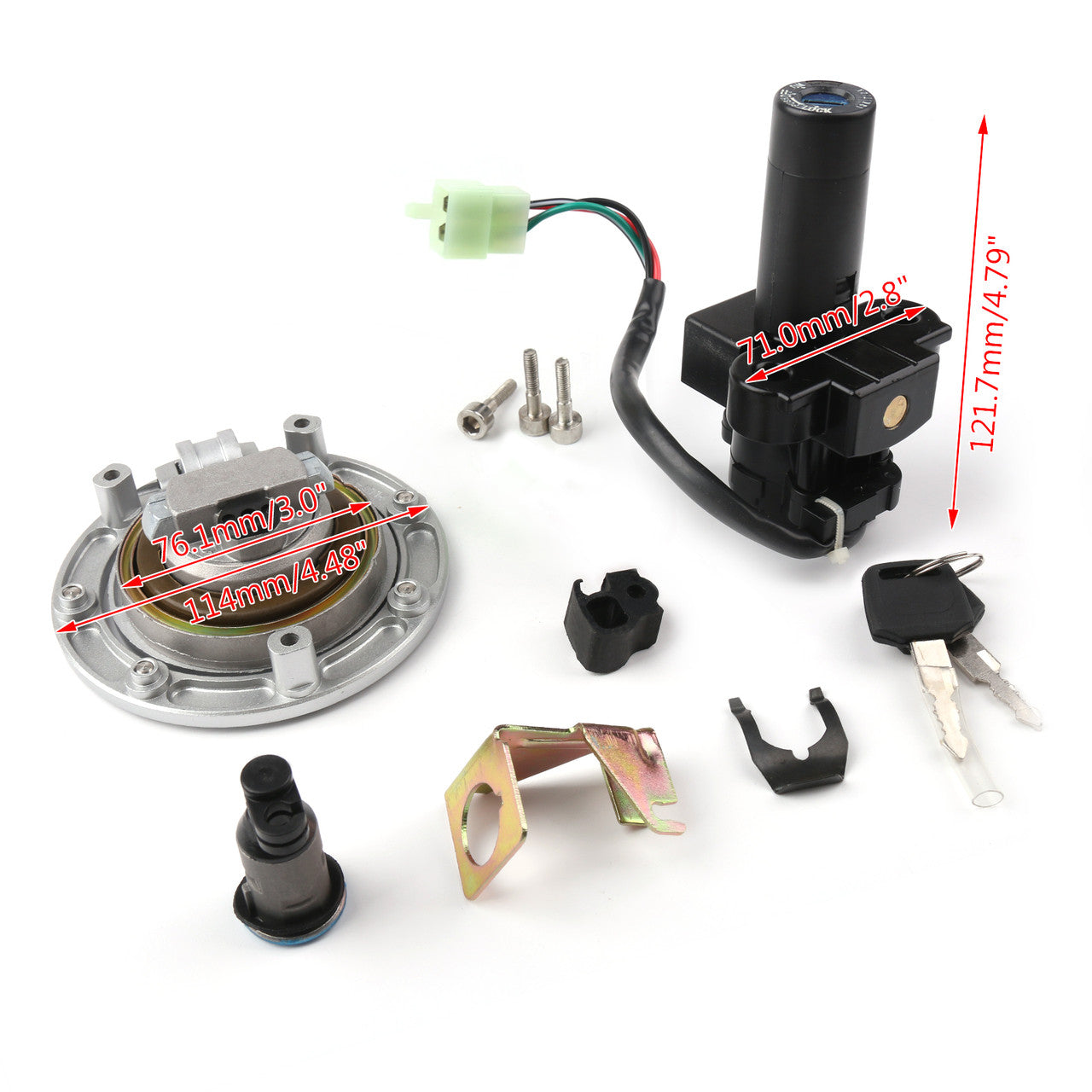 Honda CB750 F2 1992-2001 CB1300 1998-2002 Ignition Switch Lock Fuel Gas Cap Key Set