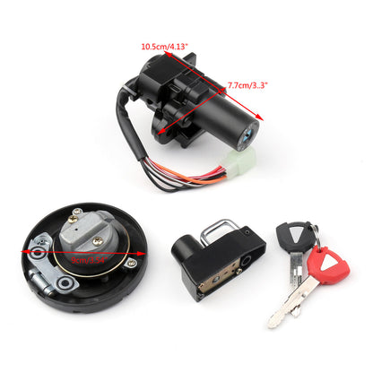 Kawasaki KL110 KLX125 KLX250 Ignition Switch Seat Gas Cap Cover Lock Key Set