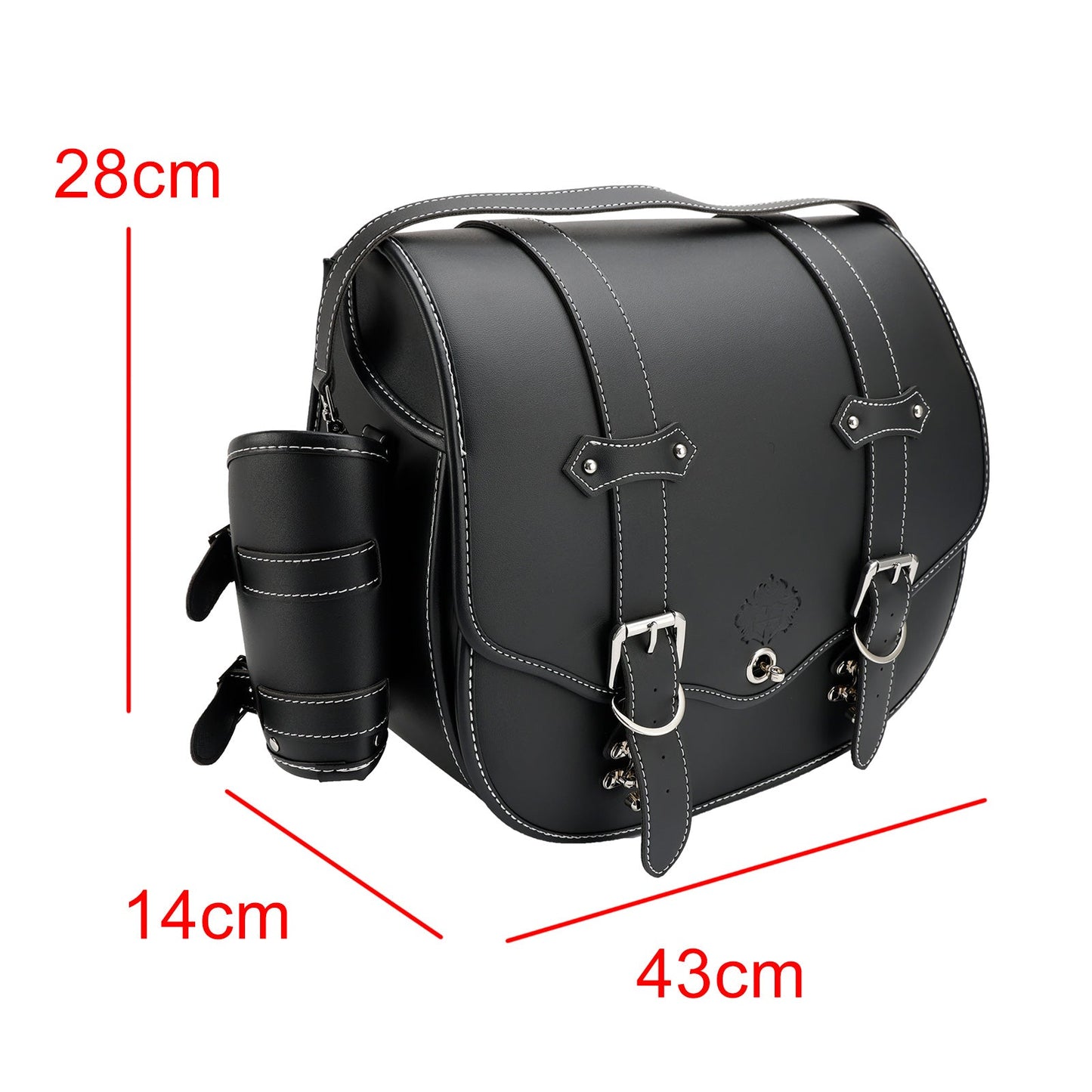 Sacoche latérale à dégagement rapide pour outils et bagages, pochette de rangement épaisse noire pour moteur