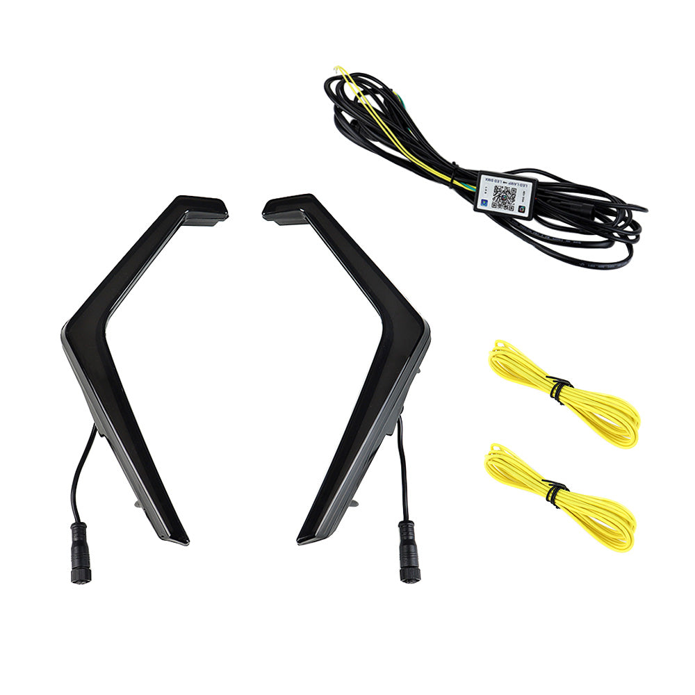 Feux de calandre LED RVB pour Polaris RZR XP 1000/XP Turbo/XP Turbo S 2019-2023, clignotants, accessoires