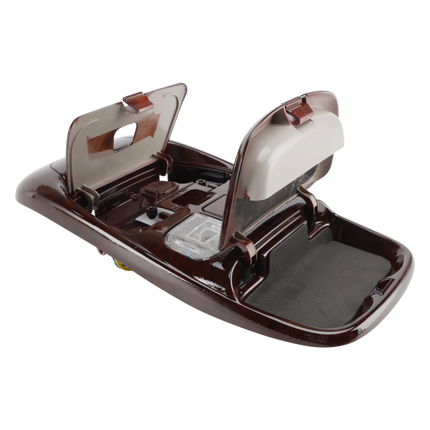 1998-2002 Dodge Ram 1500 2500 3500 Front LED Overhead Console Assembly Peach Wood 55350657 SN94TL2AA