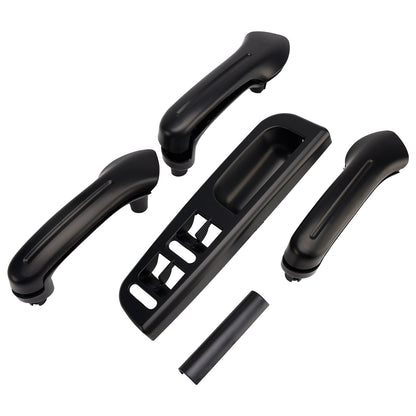 VW Golf MK4/Jetta/Bora/Passat B5 1998-2005 5pcs RHD Interior Door Grab Handle Cover w/ Switch Bezel Trim