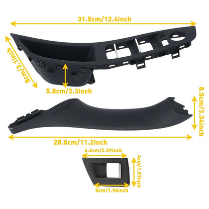 BMW F10 7Pcs Left & Right Black Interior Door Handle Panel Cover Trim Set