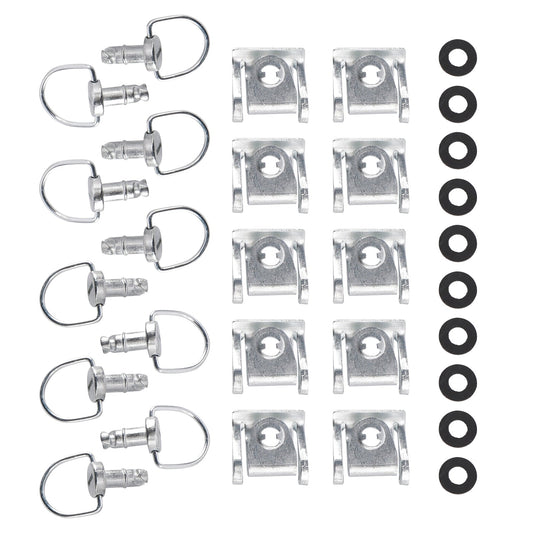 10 Pack D Ring Quick Release Fairing Fasteners Quarter Turn Bolt Motorcycle 14mm