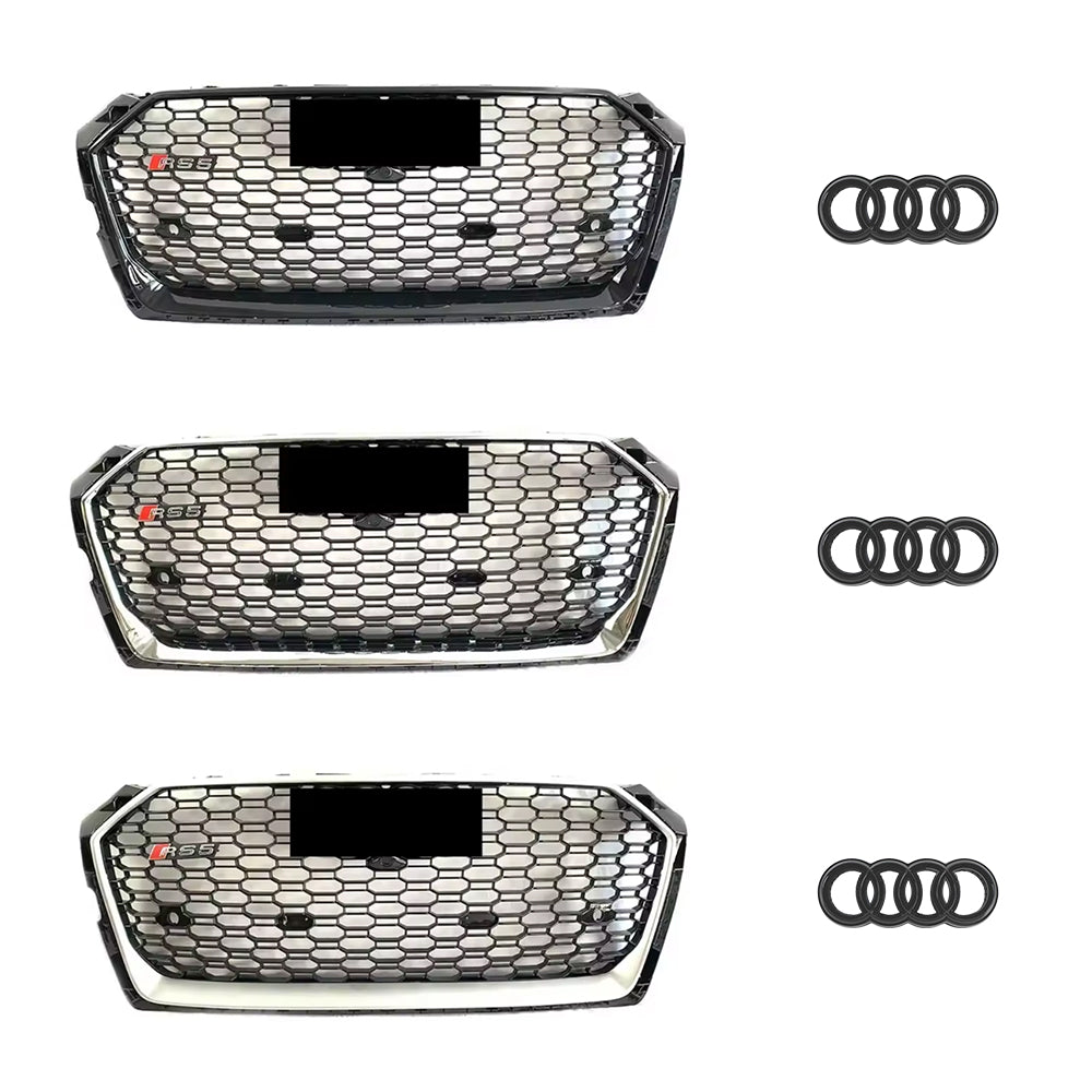 2017-2019 Audi A5 S5 F5 To RS5 Style Front Bumper Grill High Quality Upper Grilles
