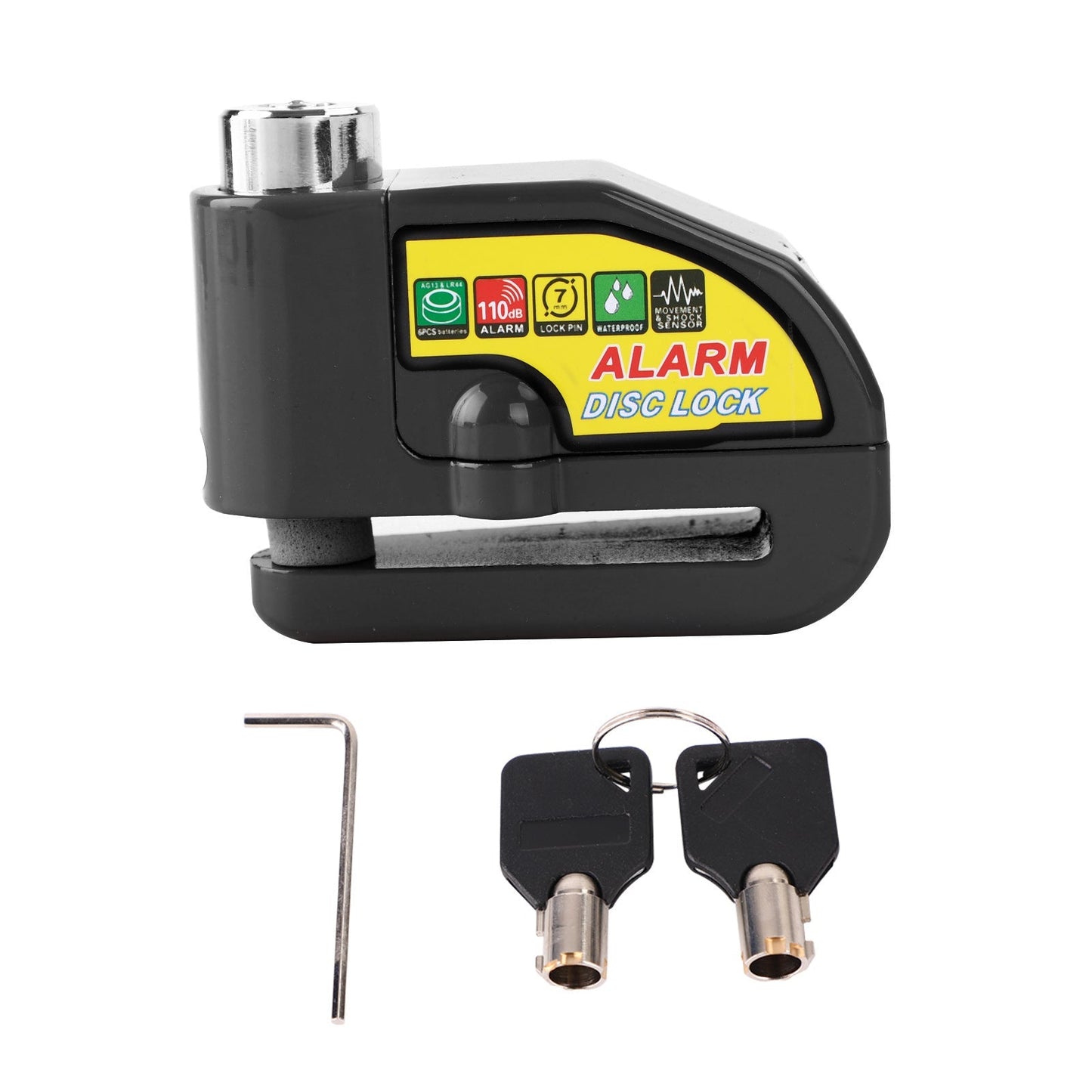 Alarma de bloqueo de freno de disco antirrobo para motocicleta, color azul