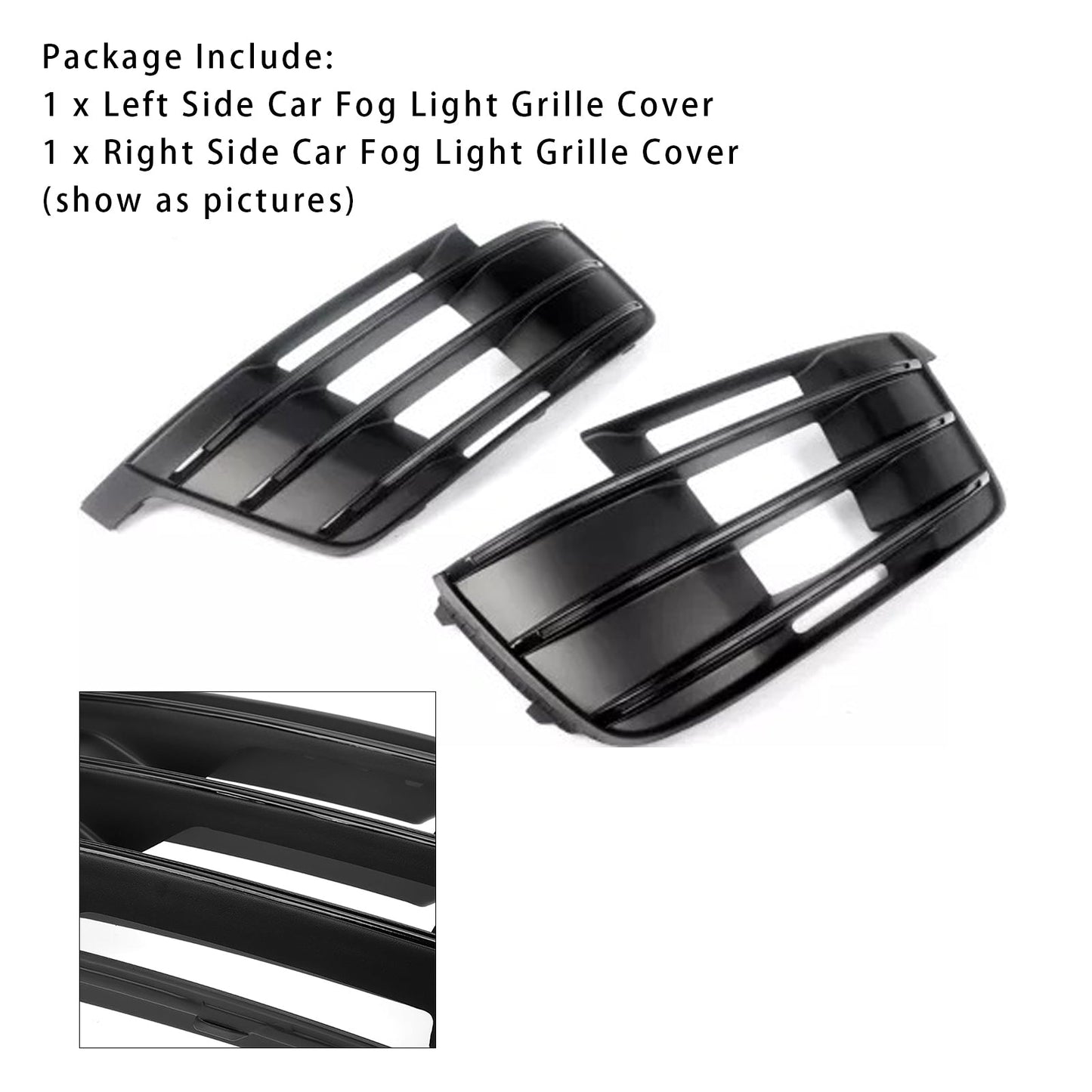 2X Original Car Front Bumper Fog Light Grilles For Audi Q7 S-Line 2016-2019