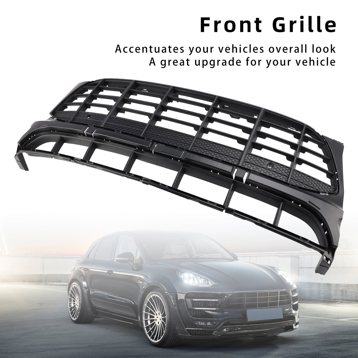 Porsche Macan 2015 2016 2017 2018 Front Matte Black Grille Air Intake Radiator Grille 95B807683H1E0 95B807683K1E0