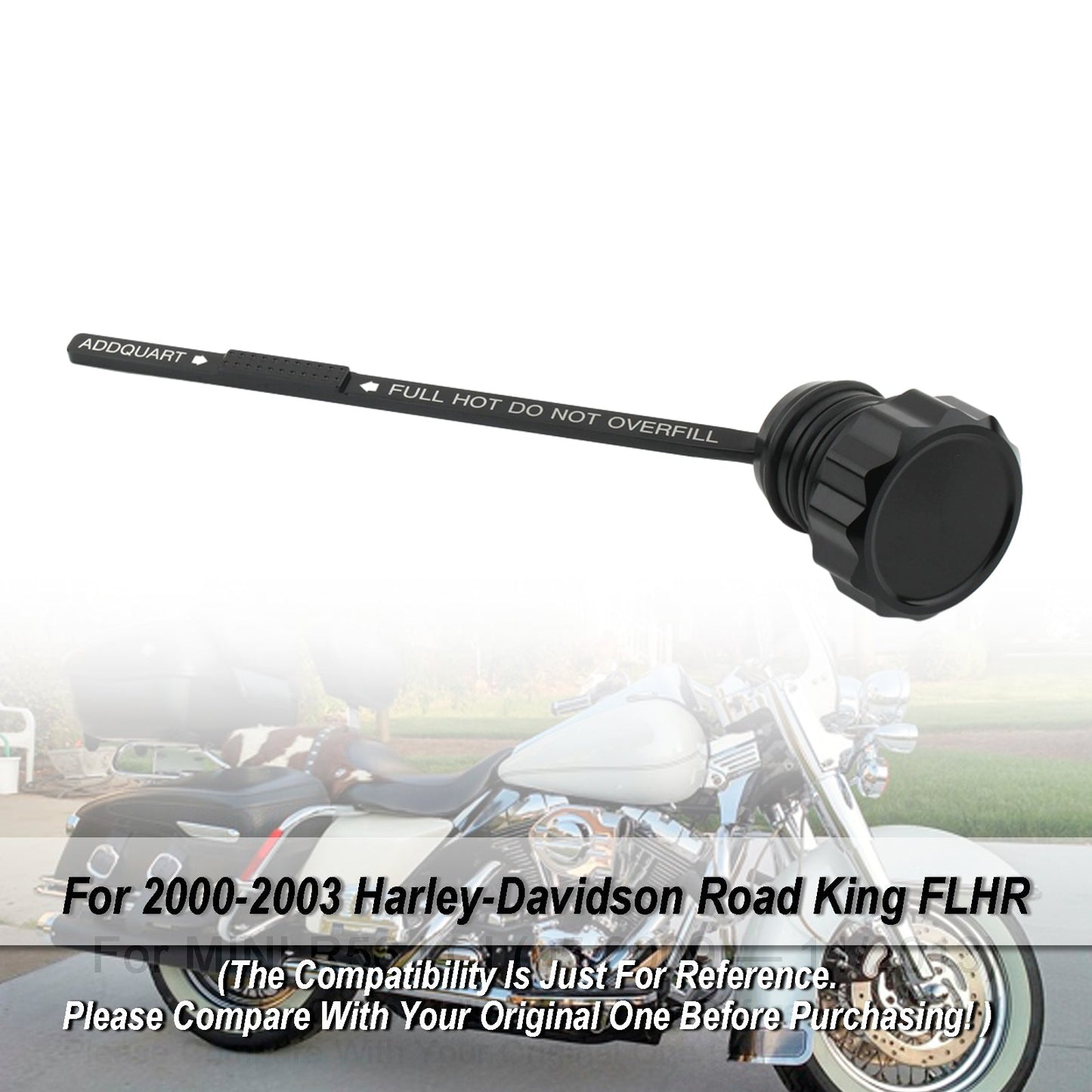Bouchon de réservoir de jauge d'huile pour Touring Road King Electra Glide 00-06 0710-0121
