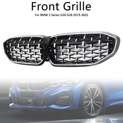 2019-2022 Chorme Diamond Kidney Grille Grill 51138072085 Fit BMW 3 Series G20