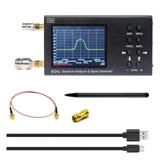 Analyseur de spectre portable SA6 6 GHz 3,2 pouces, générateur de signaux 35-6 200 MHz