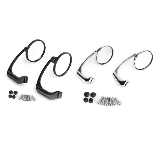 Paire de rétroviseurs ronds rétro M8 M10 en L pour motos personnalisées Cafe Racer Bobber