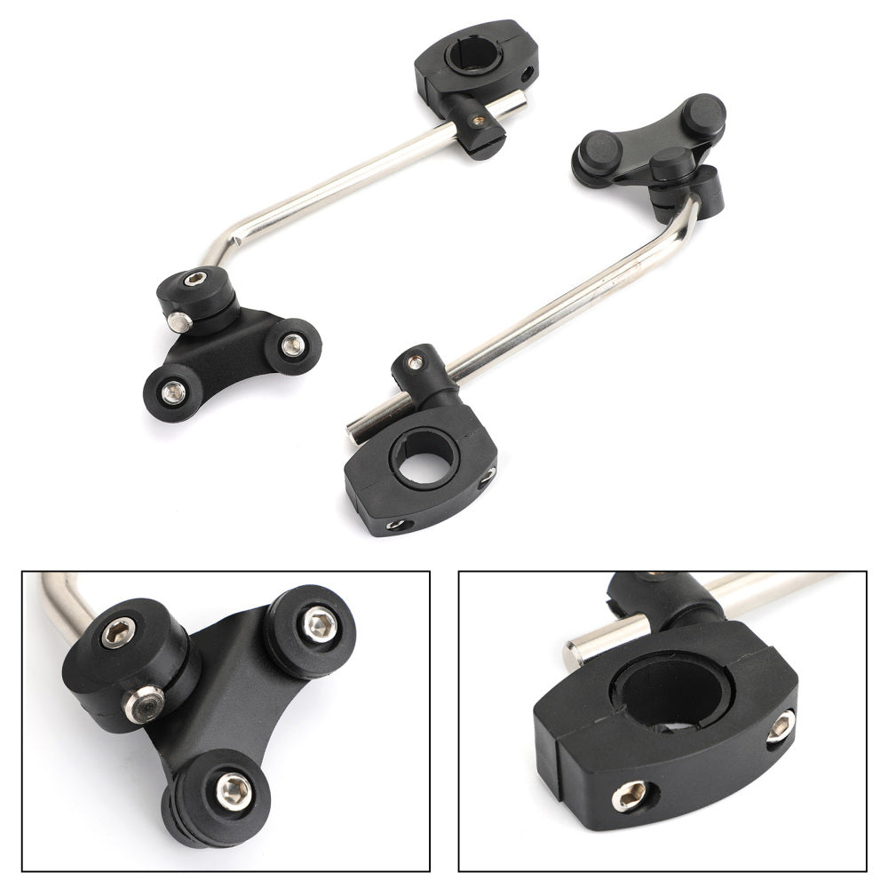 Support de pare-brise universel 7/8" 22 mm, pince de montage standard pour guidon de pare-brise