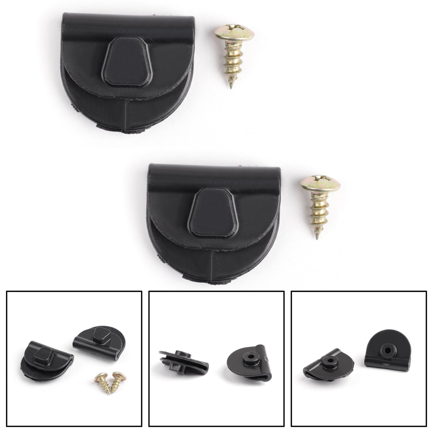 Clip y tornillo para cubierta lateral izquierda de batería Harley Sportster XL883 XL1200 2004-2018 1200, color negro