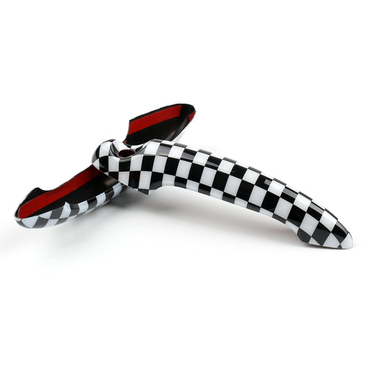 Couvre-poignée de porte à motif damier pour Mini Cooper R50 R52 R53 R55 R56