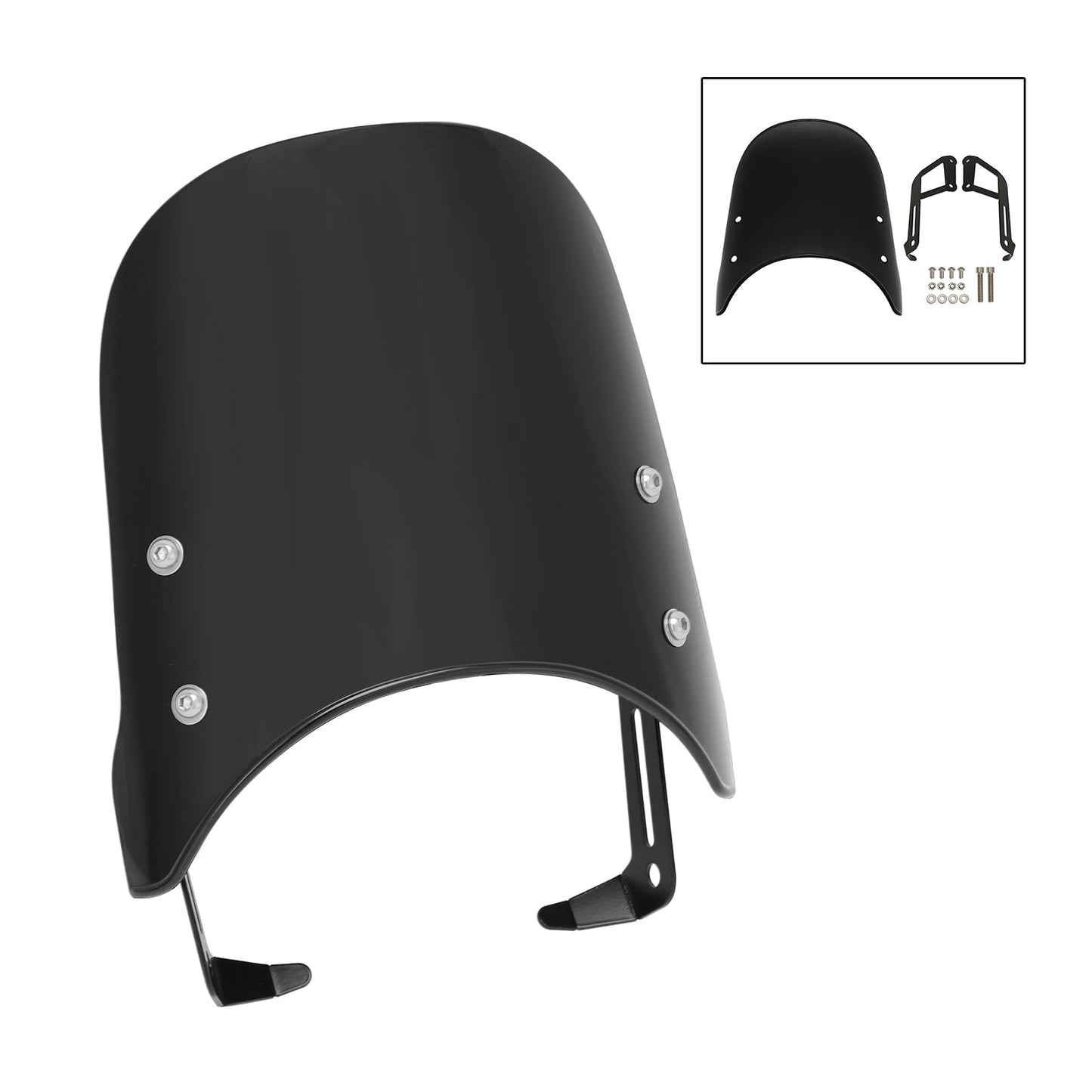 Pare-brise noir pour Scrambler 1200 XC XE 19-23 et Street Twin 900 16-23