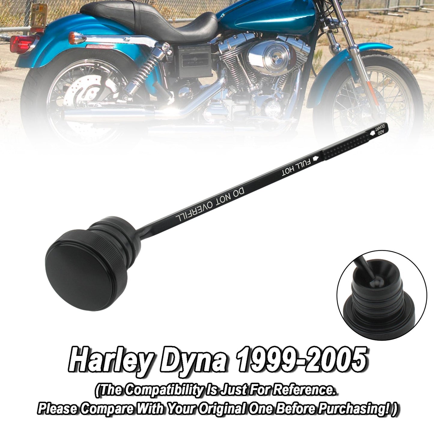 Tapón de la tapa del tanque de aceite para Super Glid FXD FXDX FXDL Dyna 99-05 0710-0150