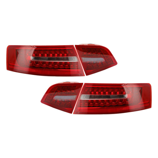 Feux arrière LED pour coffre intérieur et extérieur Audi A6 C6 Berline 2009-2011 4 pièces 4FD945093B 4FD945094B