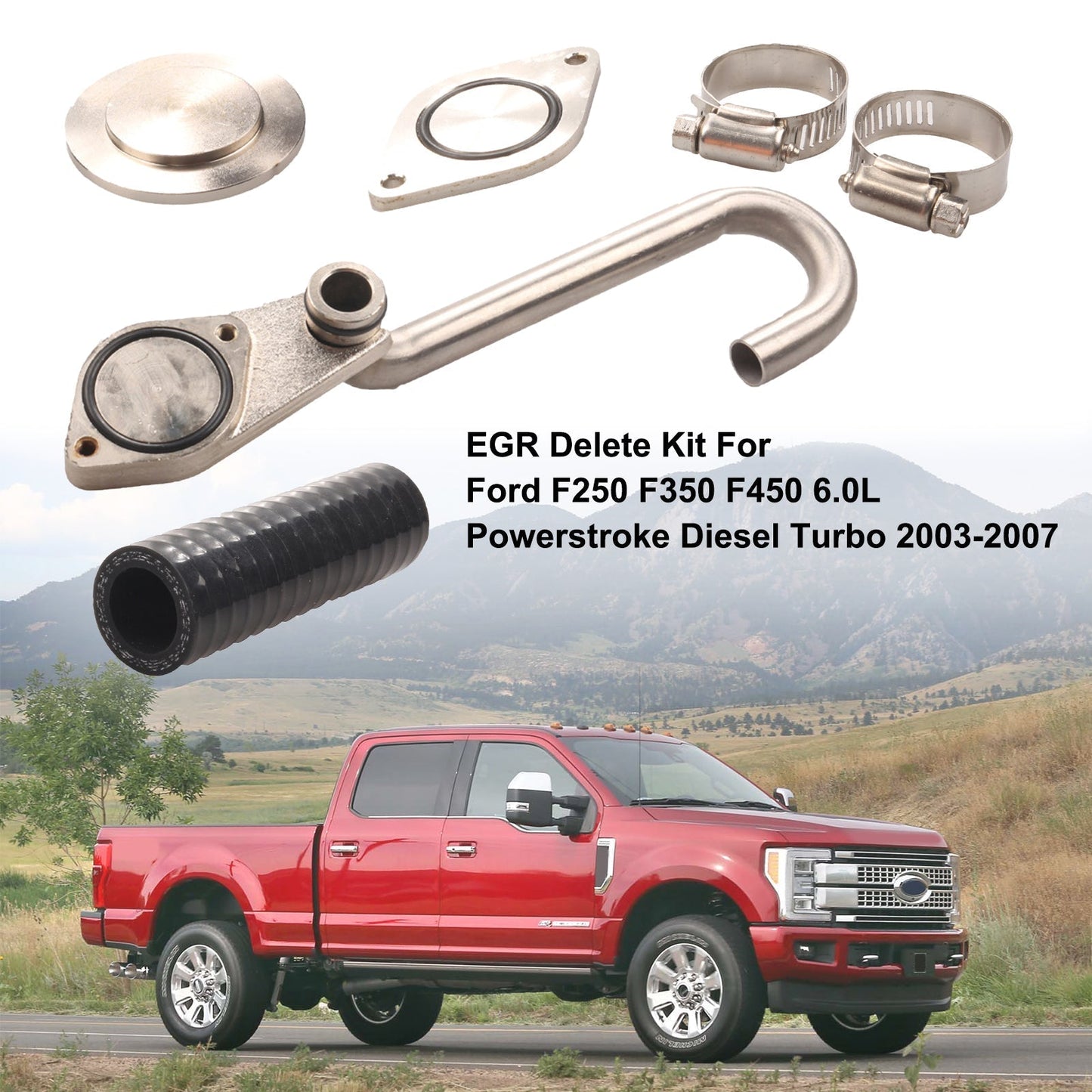 2003-2005 Ford Excursion 6.0L Powerstroke Diesel Turbo Ford EGR Delete Kit