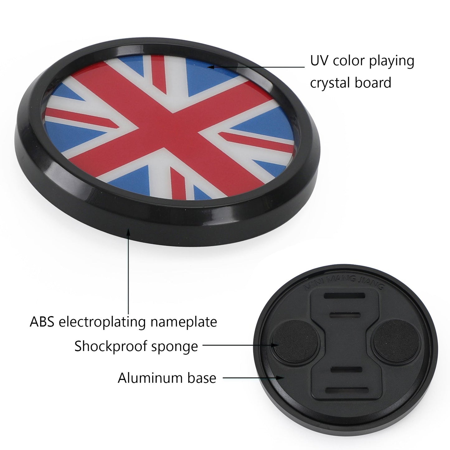 Emblème de calandre avant BMW MINI Cooper bleu et rouge avec drapeau britannique