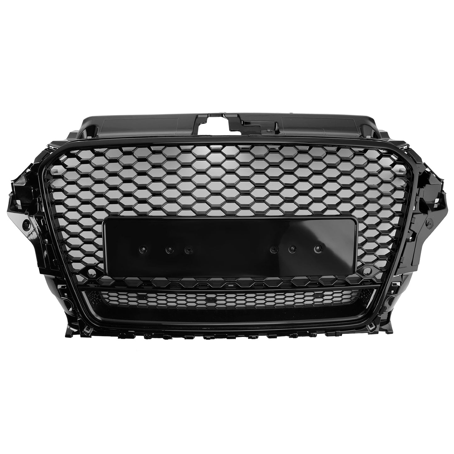 2013-2016 Audi A3/ A3 Sline/ S3 RS Honeycomb Front Grille Air Intake Radiator Bumper Sport Glossy Black Grill