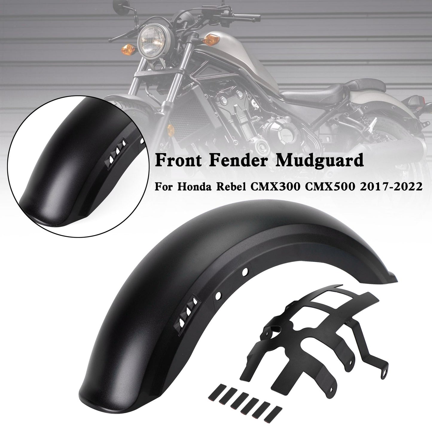 Front Fender Mudguard Fairing For For Honda Rebel CMX300 CMX500 2017-2022