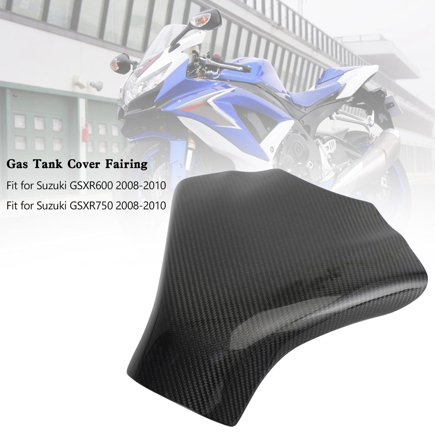 Protection de carénage de réservoir d'essence pour Suzuki GSXR600 GSXR 750 2008-2010 Carbone