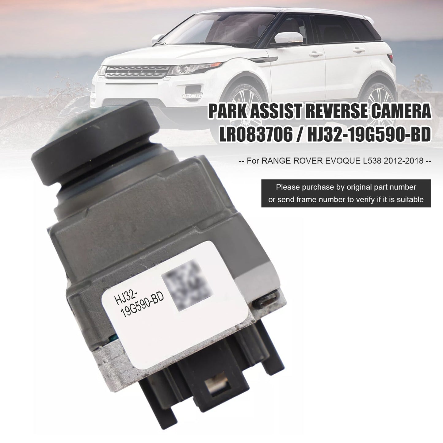 Caméra de recul pour Range Rover Evoque L538 2012-2018 LR083706 HJ32-19G590-BD