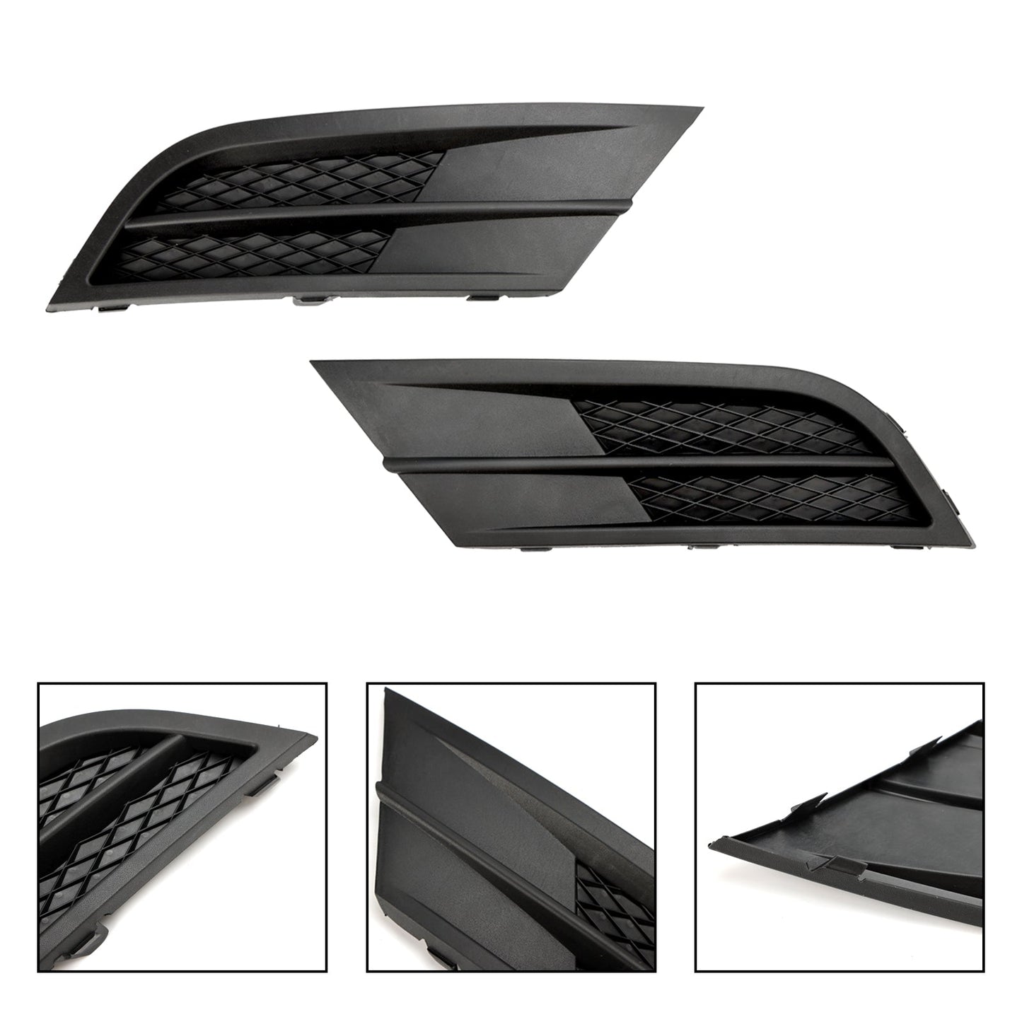 VW Jetta 2015-2018 Pair Fog Lamp Cover Grille Grill 5C6853665H9B9 5C6853666G9B9 VW1038135 Generic
