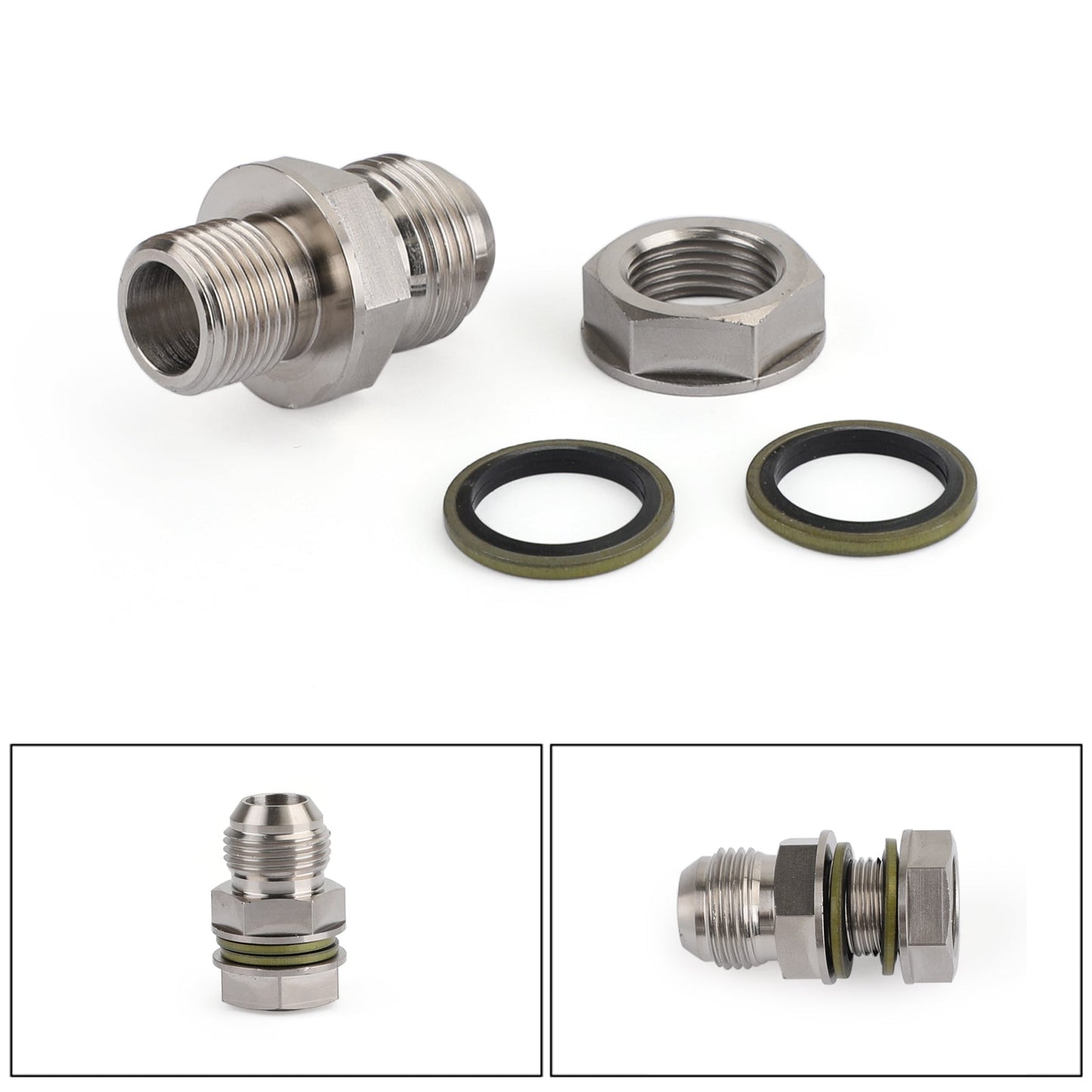 Adaptateur de vidange de carter d'huile turbo 10AN vers M18x1,5 argent