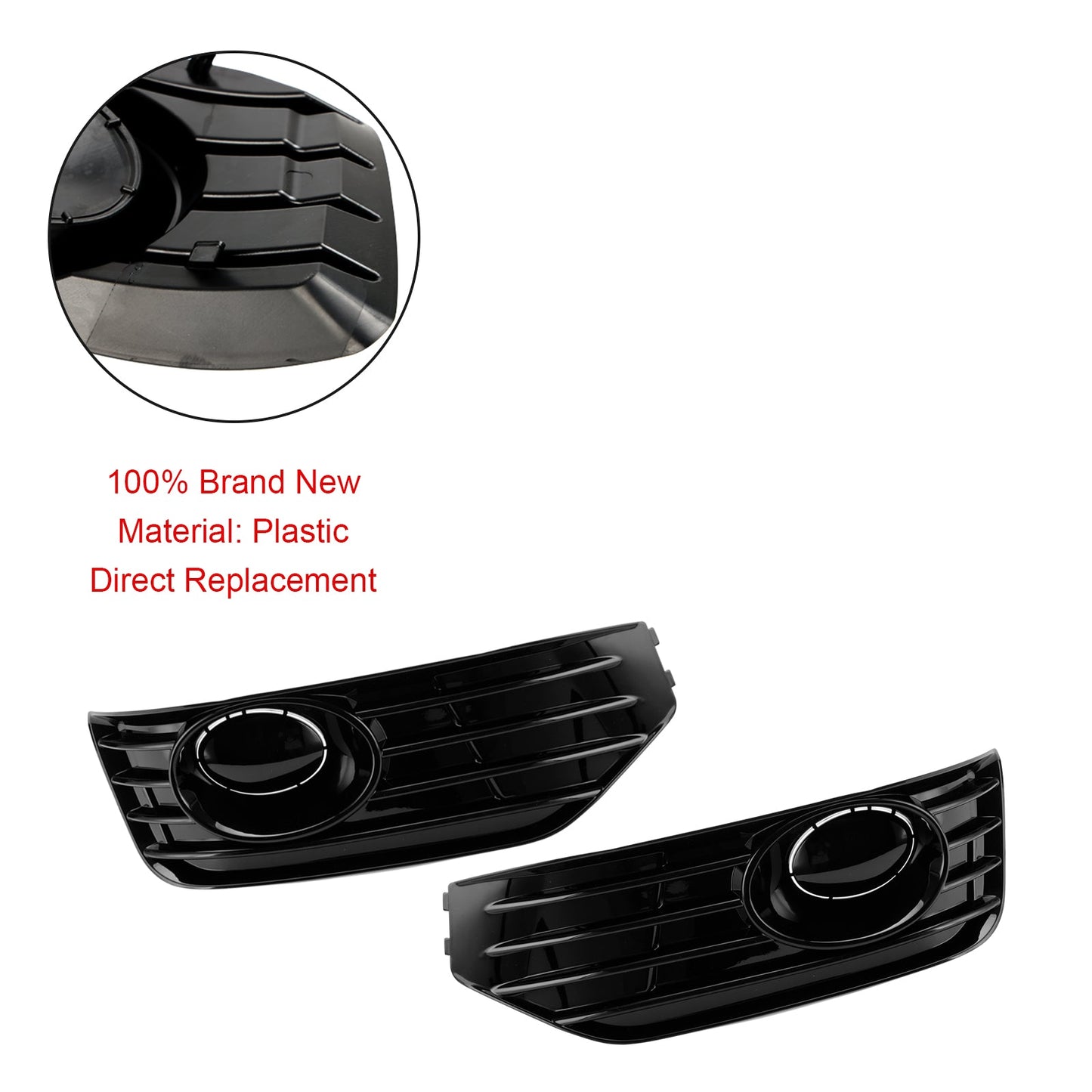 Volkswagen 2010-2015 Transporter Caravelle T5 T5.1 S-Line Fog Lamp Light Cover Insert S-line Grill