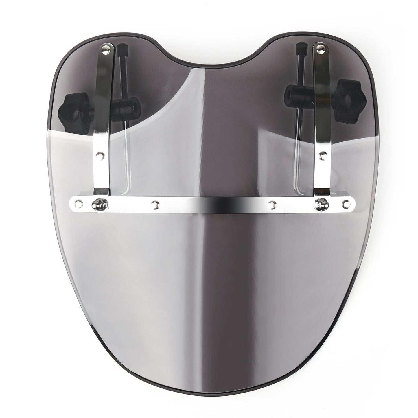 Pare-brise avec fixations pour Suzuki, Honda, Kawasaki, Yamaha Cruisers et Standards, gris