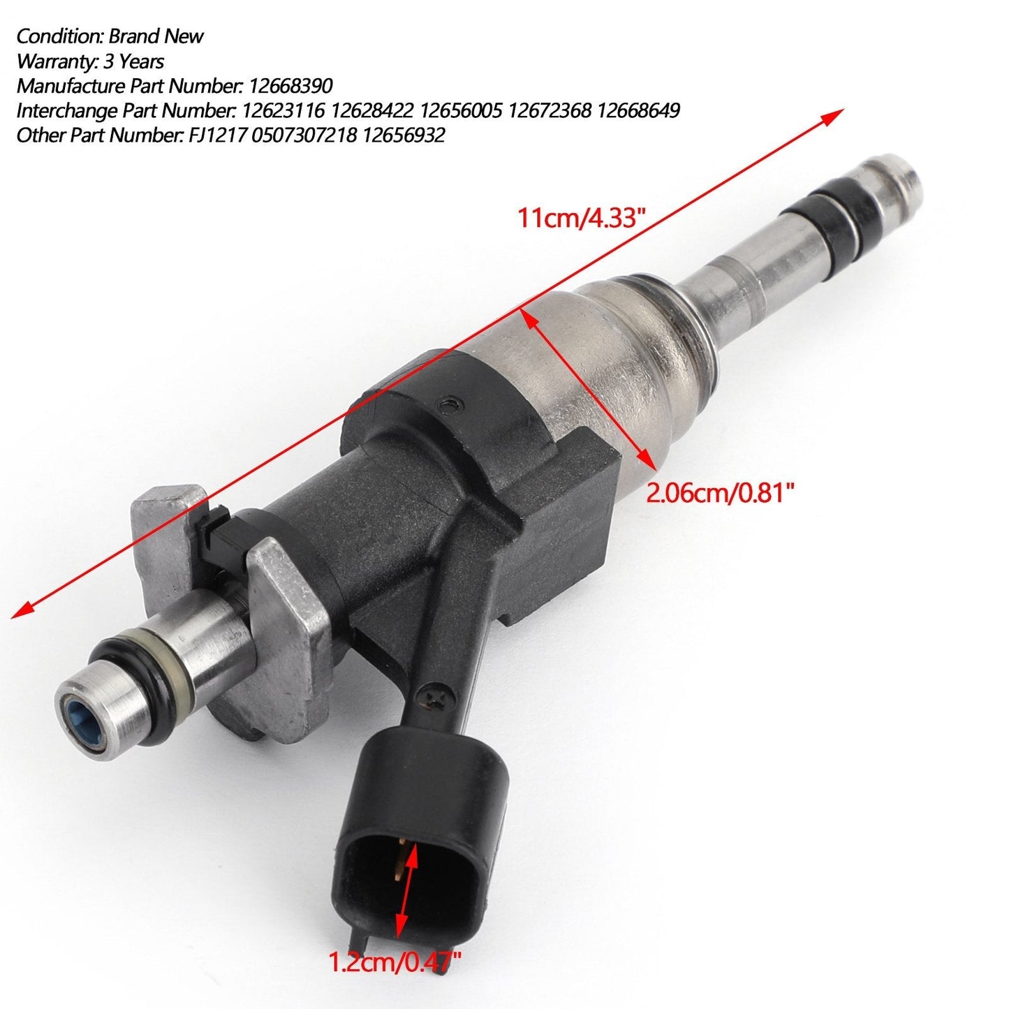 12668649 0507307218 12656932 12672368 1PCS Injecteurs de carburant 12668390 2014-2017 Chevrolet GMC GM Trucks 4.3L &amp; 5.3L