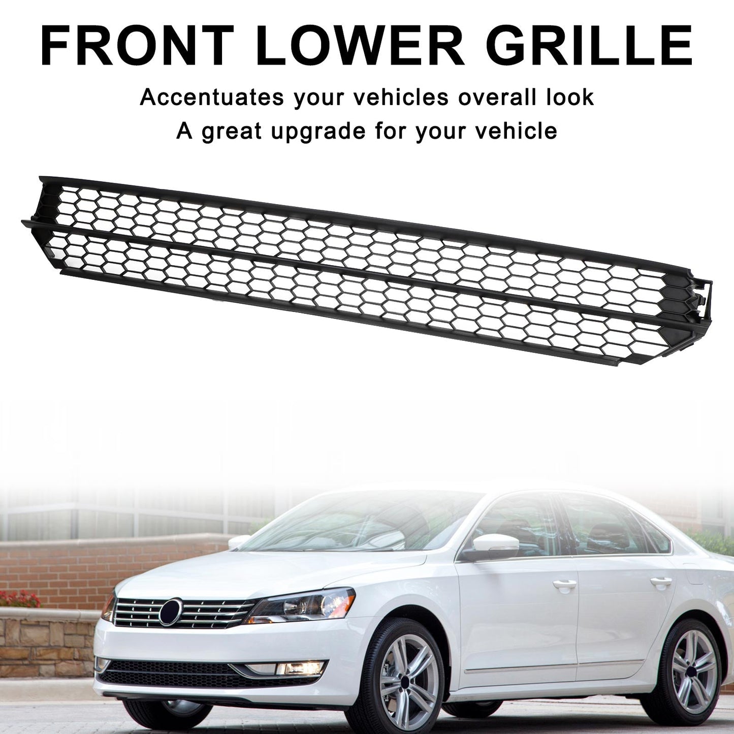 Volkswagen 2012-2015 Passat 5618536779B9 VW1036126 Honeycomb Front Bumper Lower Grill
