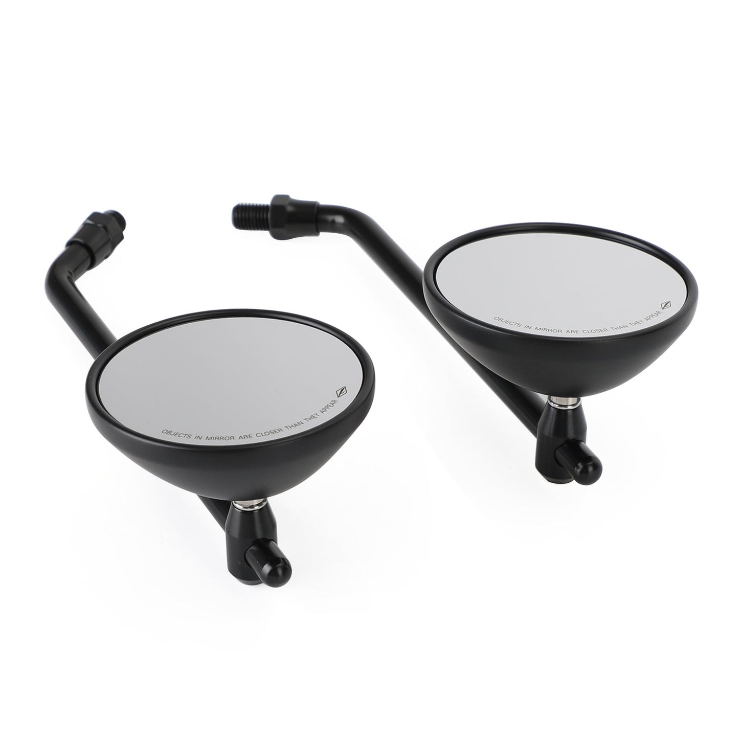 Rétroviseurs noirs classiques droit et gauche 10 mm pour Honda CB Shadow Cruiser