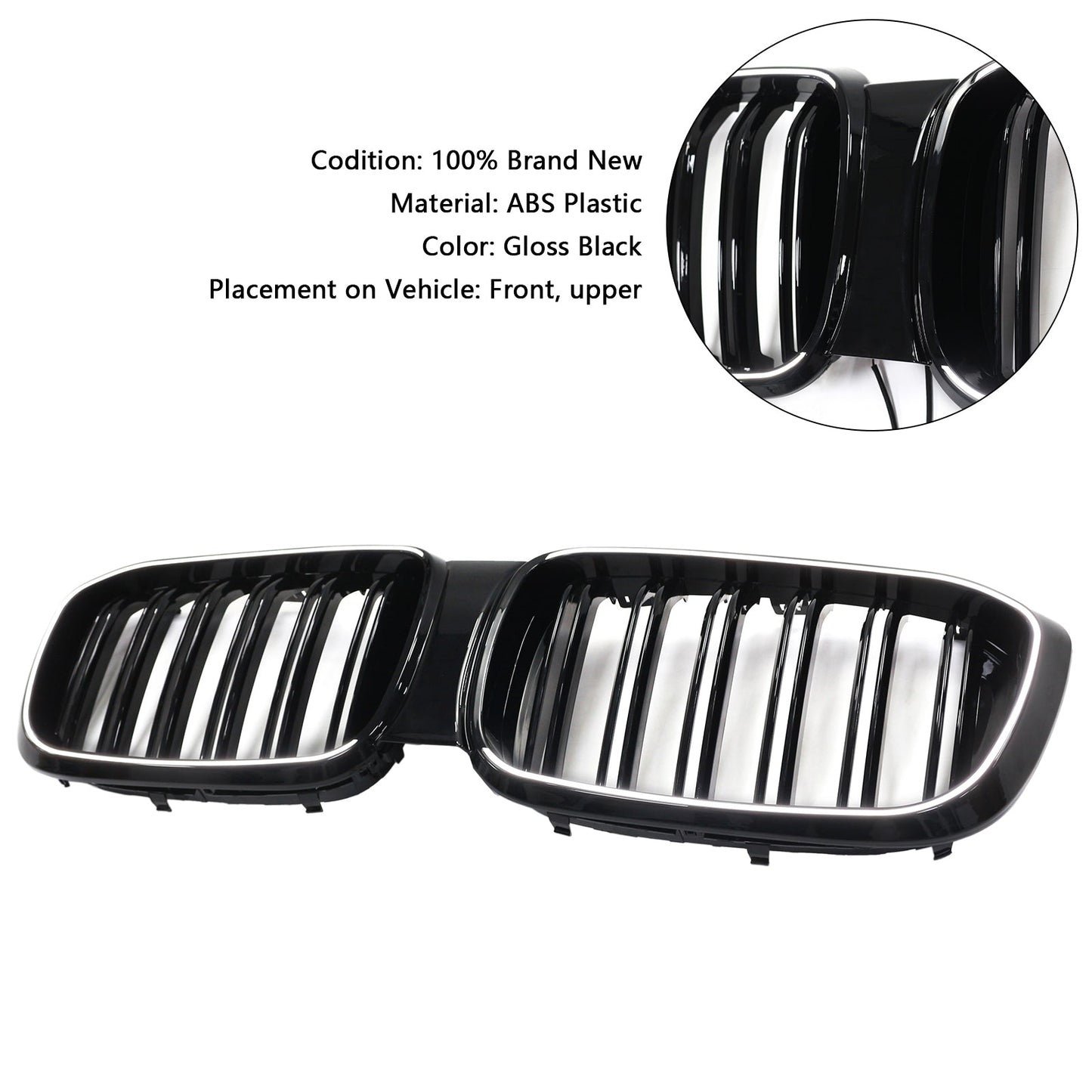 2018-2021 Front Kidney Mesh Grille Grill Fit BMW X4 G02 X3 G01 G08 Pre LCI