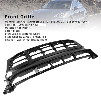 Porsche Macan GTS 2014 2015 2016 2017 Front Bumper Matte Black Grill Air Intake Radiator Grille 95B807683-AG-0K1