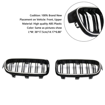 2012-2019 Double Slat Front Kidney Grille Grill Fit BMW 3 Series F30 F31 F35