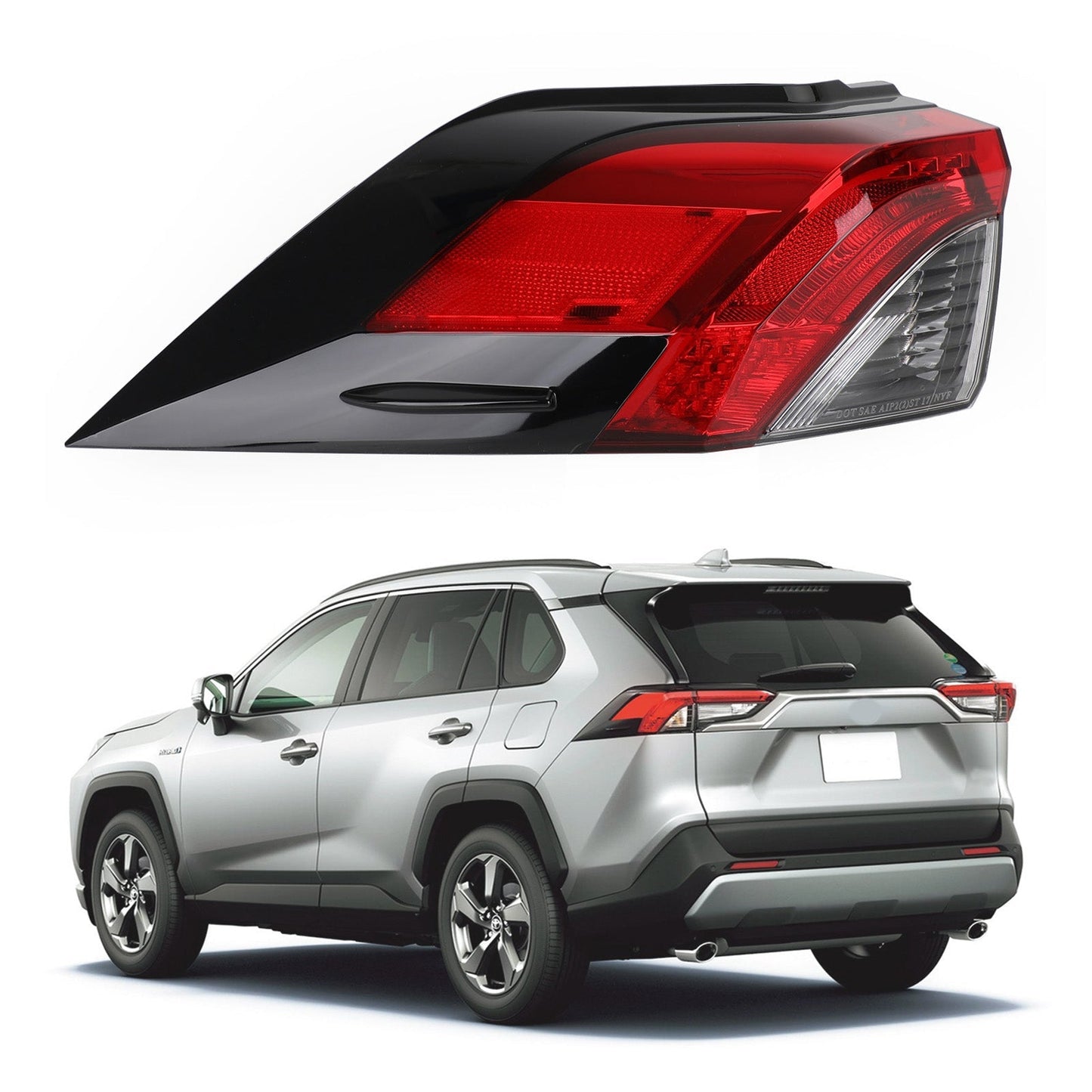 2019-2021 Toyota RAV4 Left+Right Side Tail Light Rear Lamp Outer 81560/81550-0R090