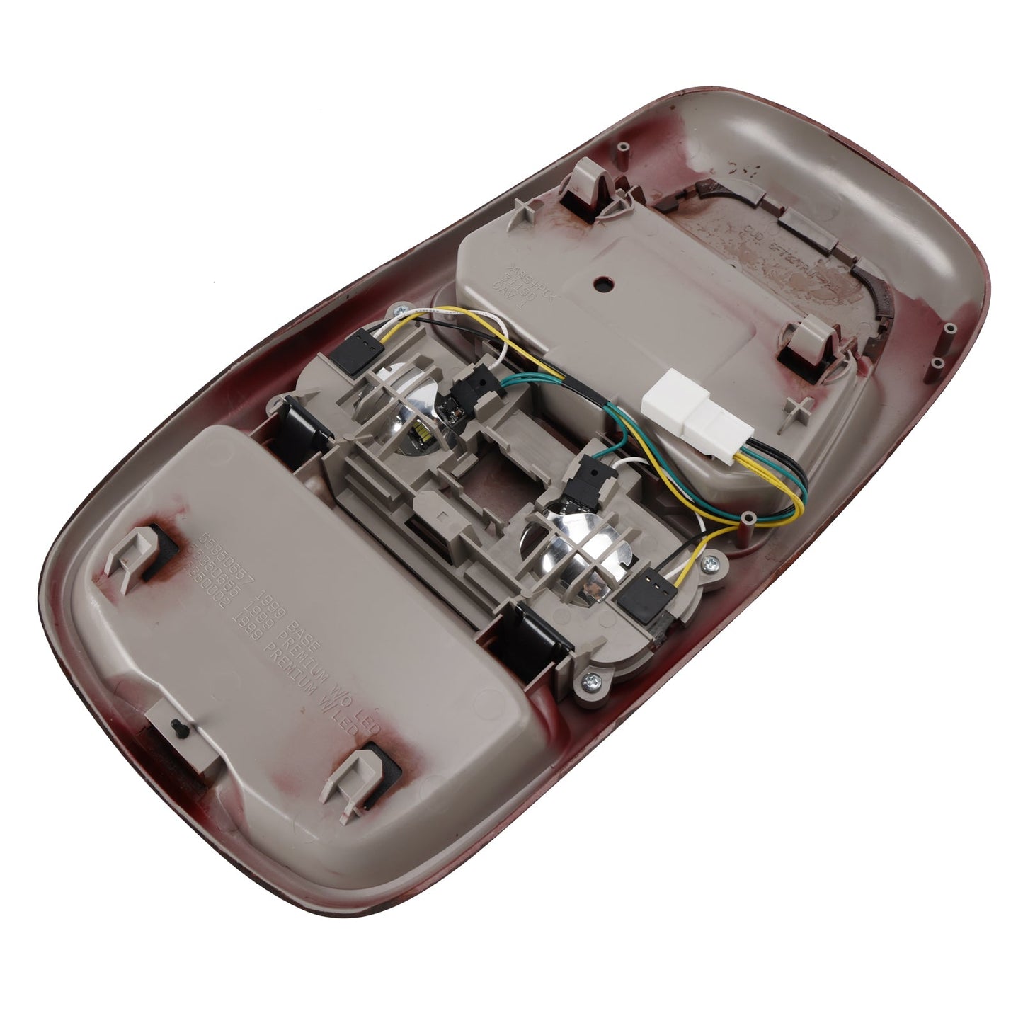 1998-2002 Dodge Ram 1500 2500 3500 Front LED Overhead Console Assembly Peach Wood 55350657 SN94TL2AA