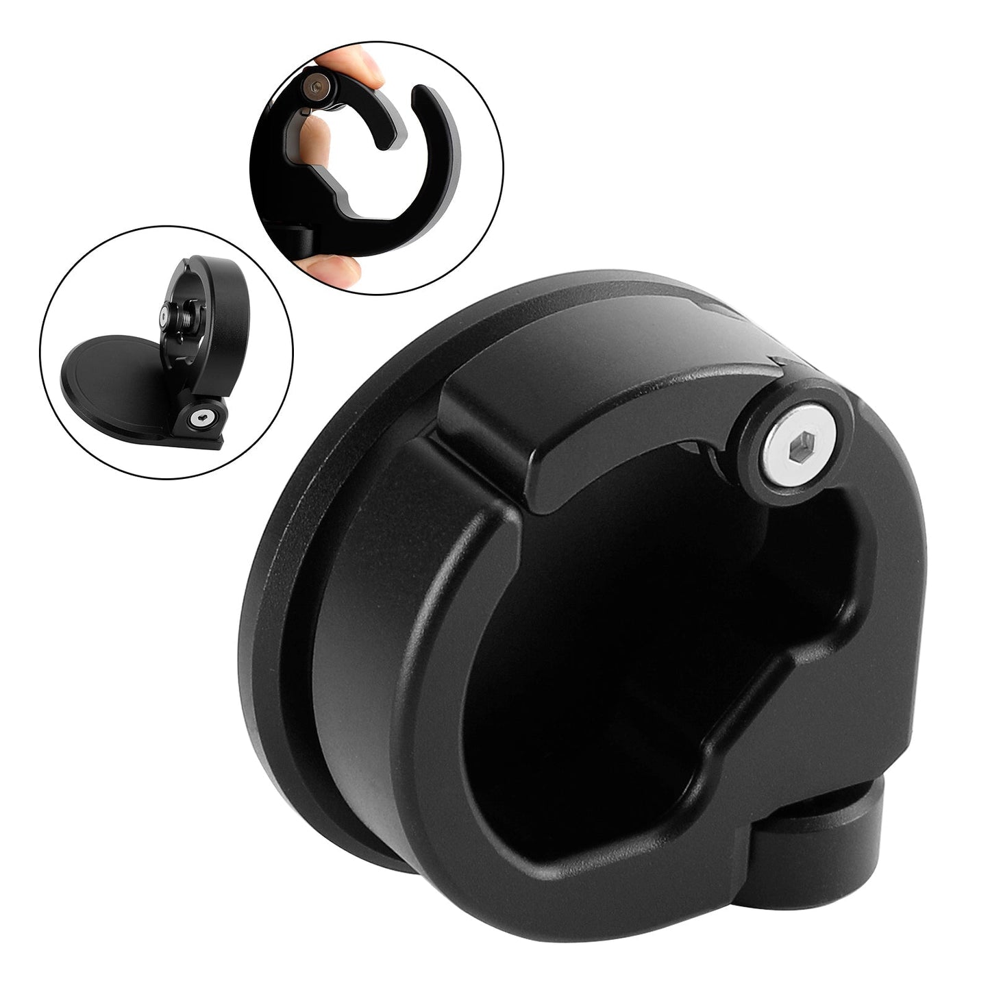 Gancho CNC para casco y portabotellas, compatible con Piaggio Vespa GTS 300 GTV, color plateado