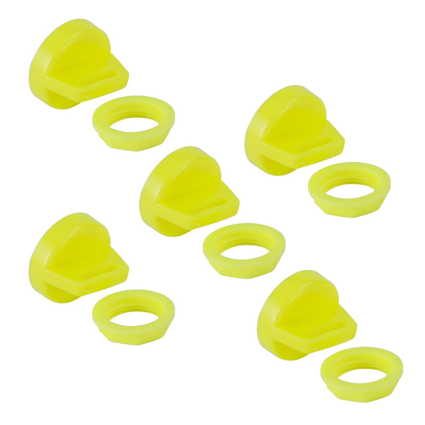 5X Yellow Ignition Key Cover w/Nut For Polaris RZR XP 570 800 900 1000 5433534