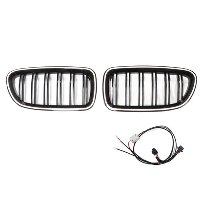 01.2009-10.2016 BMW 5-Series F10 Kidney Bumper Grill Grille Gloss Black 51137203649 51137203650