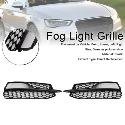 2013-2016 Front Lower Bumper Fog Light Cover Grille Fit AUDI A3 S3 S-Line