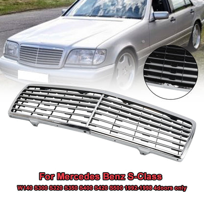 1992-1998 Mercedes Benz S-Class W140 S300 S320 S350 S400 S420 S500 4doors Front Bumper Grill  Chrome Grille