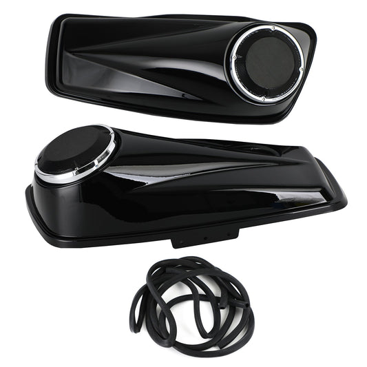 Sacoche TRIPLE 6,5 pouces avec couvercles de haut-parleurs pour Harley Touring Glide 2014-2021 6,5 pouces