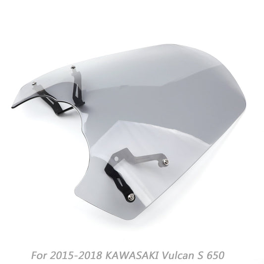 Pare-brise avec support pour Kawasaki Vulcan S 650 2015-2020, gris
